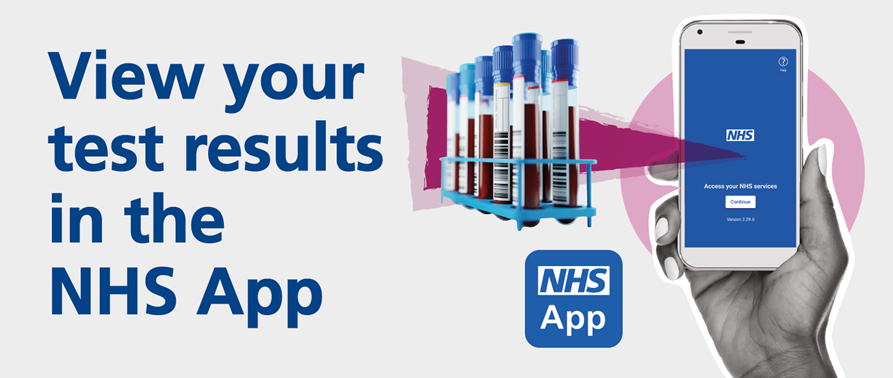 Get your test results NHS app